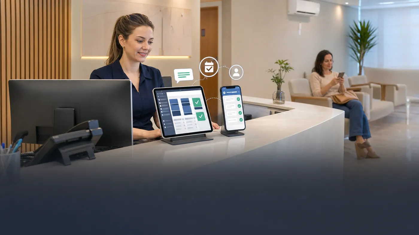 Recepcionista de Elite: Atende pacientes, confirma consultas, reduz faltas e organiza a agenda.